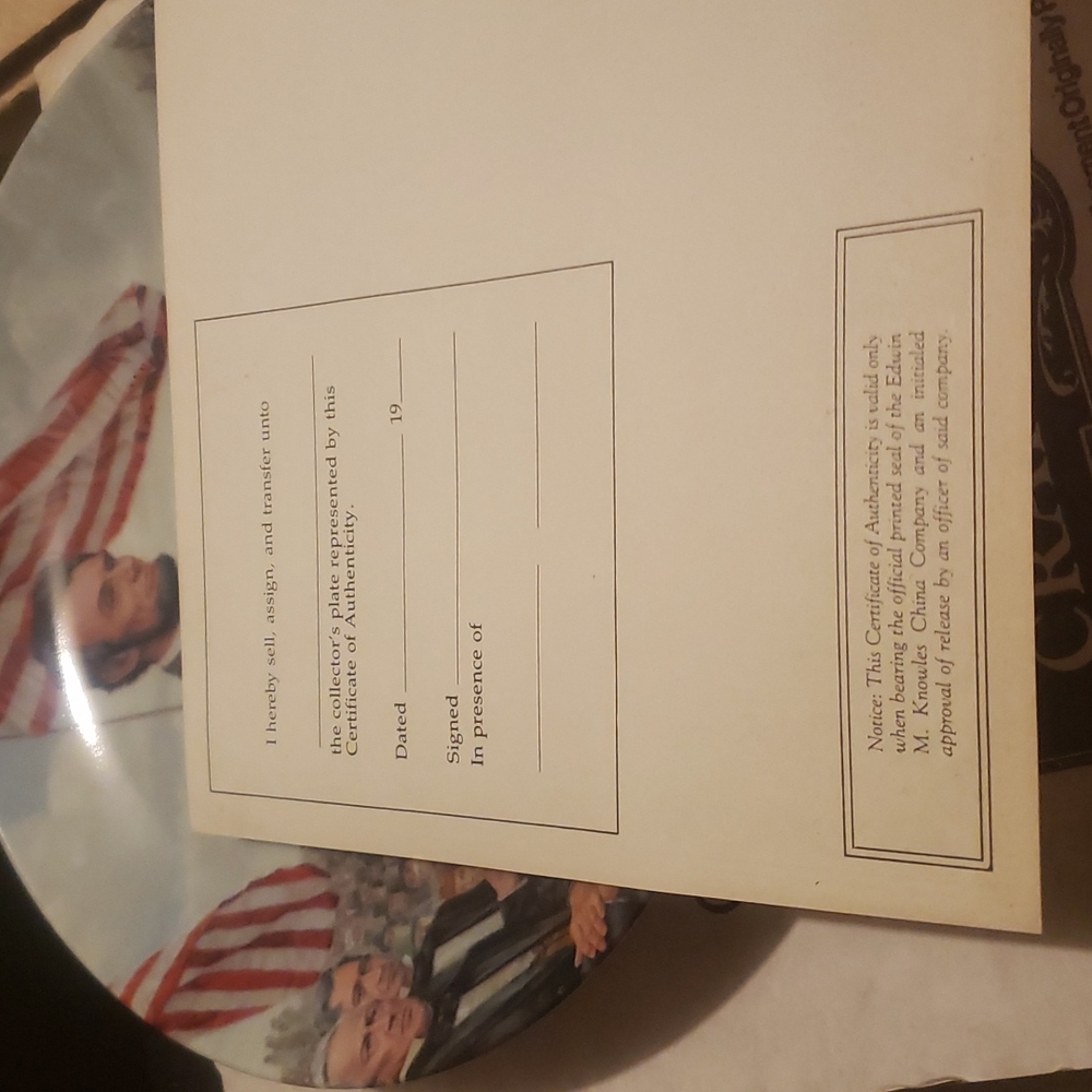 THE GETTYSBURG ADDRESS COLLECTOR PLATE - Picture 4 of 6